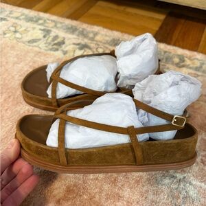 Loeffler Randall Tan Suede Sandals